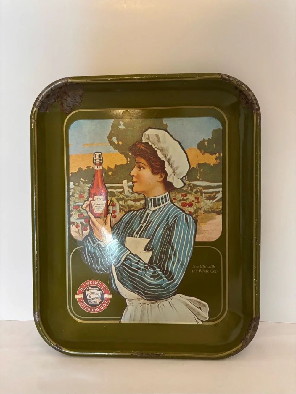 Vintage Rusty Kitchy Cottagecore Collectable Heinz Decor Tray